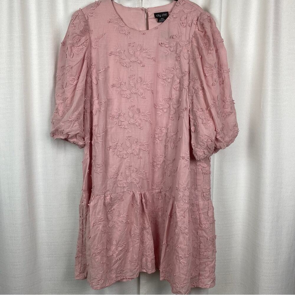 City Chic Crystal Pink Layla Babydoll Dress Sz.M(18) NWT - Picture 5 of 16